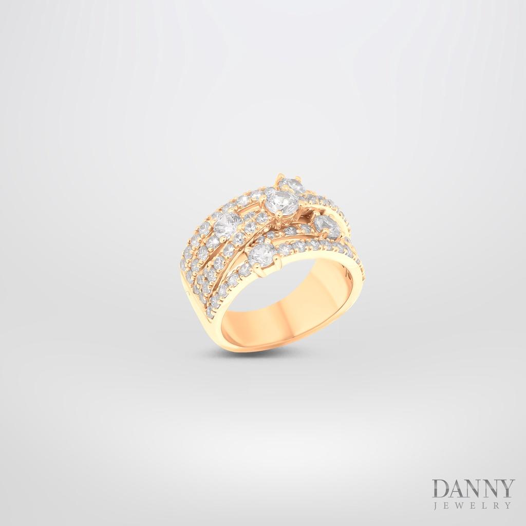 Nhẫn Nữ Danny Jewelry Bạc 925 Đính Đá CZ Xi Rhodium/Vàng hồng N0073