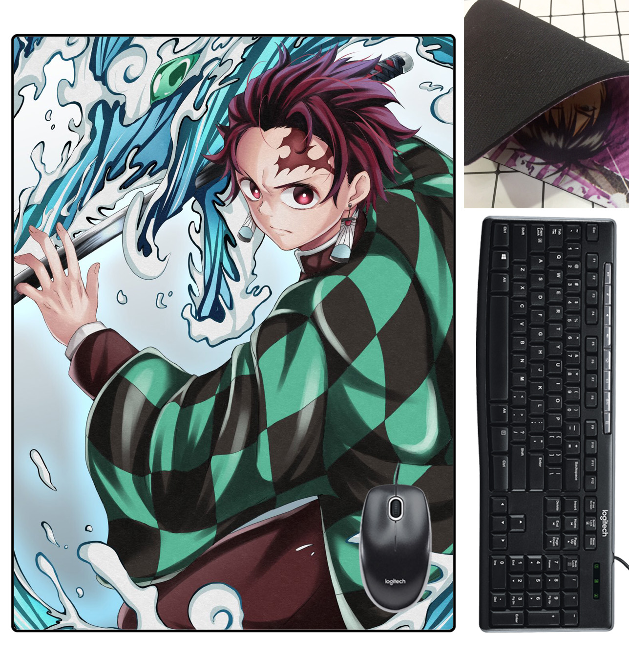 Bàn di chuột , Lót Chuột Kimetsu no Yaiba cao su dẻo 30cm x 40cm nhiều mẫu khác nhau ngẫu nhiên