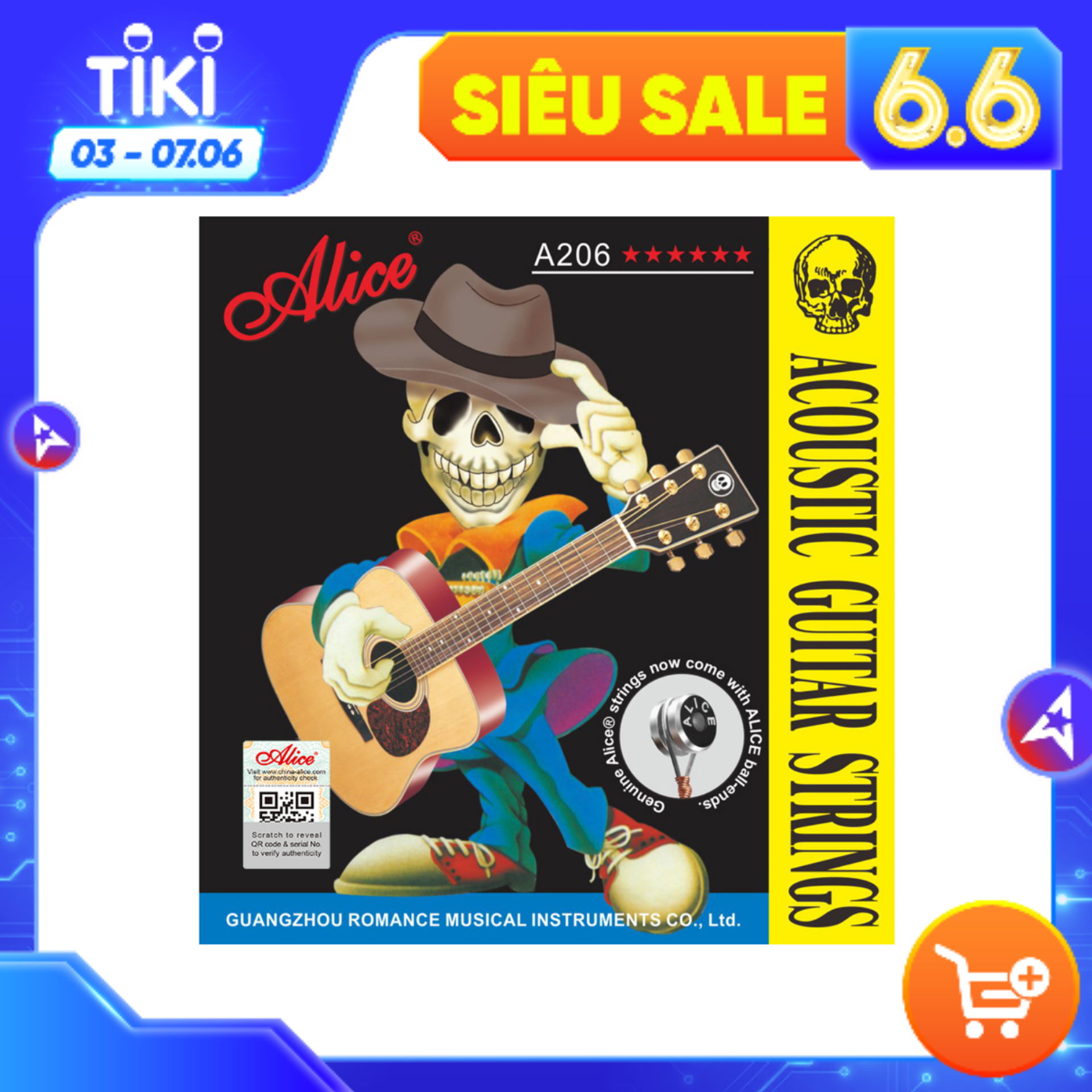 Bộ Dây Đàn Guitar Acoustic Alice A206, Lớp Phủ Chống Rỉ