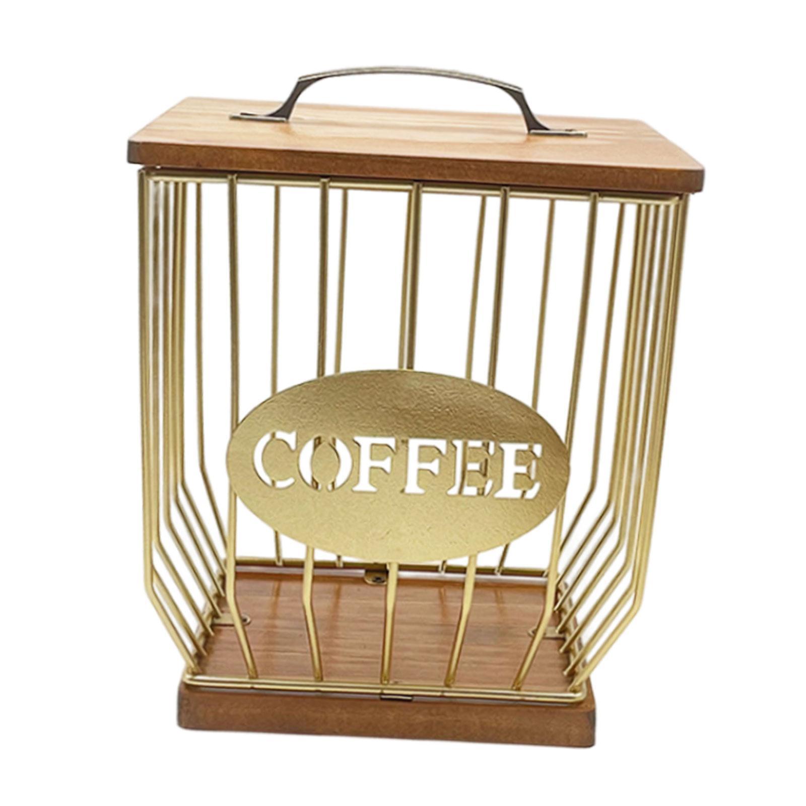 Coffee Pod Holder Coffee Pod Container Organizer Cup Metal Coffee Bar Accessories Coffee Pod Basket for Kitchen Countertop Espresso Capsules