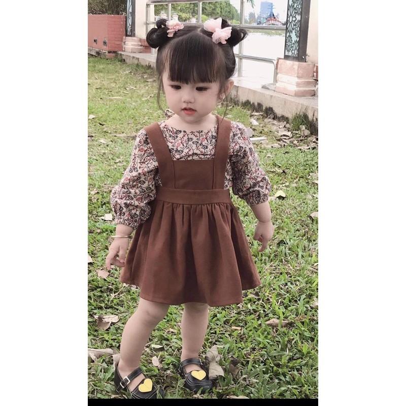 Váy bé gái NHƯ Ý HOUSE’S- Đầm trẻ em -Hàng Thiết Kế VNXK- YẾM NÂU ĐẤT