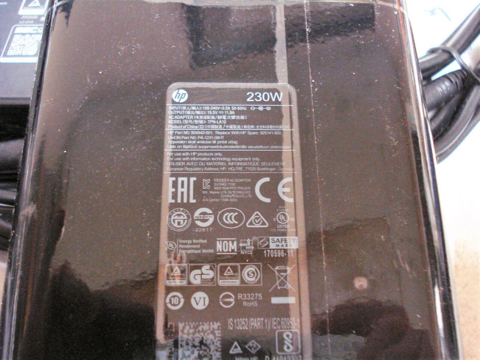Sạc dành cho Laptop HP ZBook Fury 16 G9 Power Supplies Cord 230w hàng nhập khẩu
