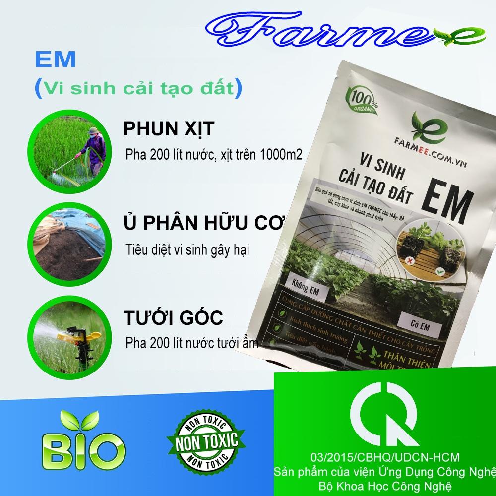 Vi sinh cải tạo đât EM farmee 2 gói 0.5 kg,Ủ phân hữu cơ, phòng trừ sâu bệnh