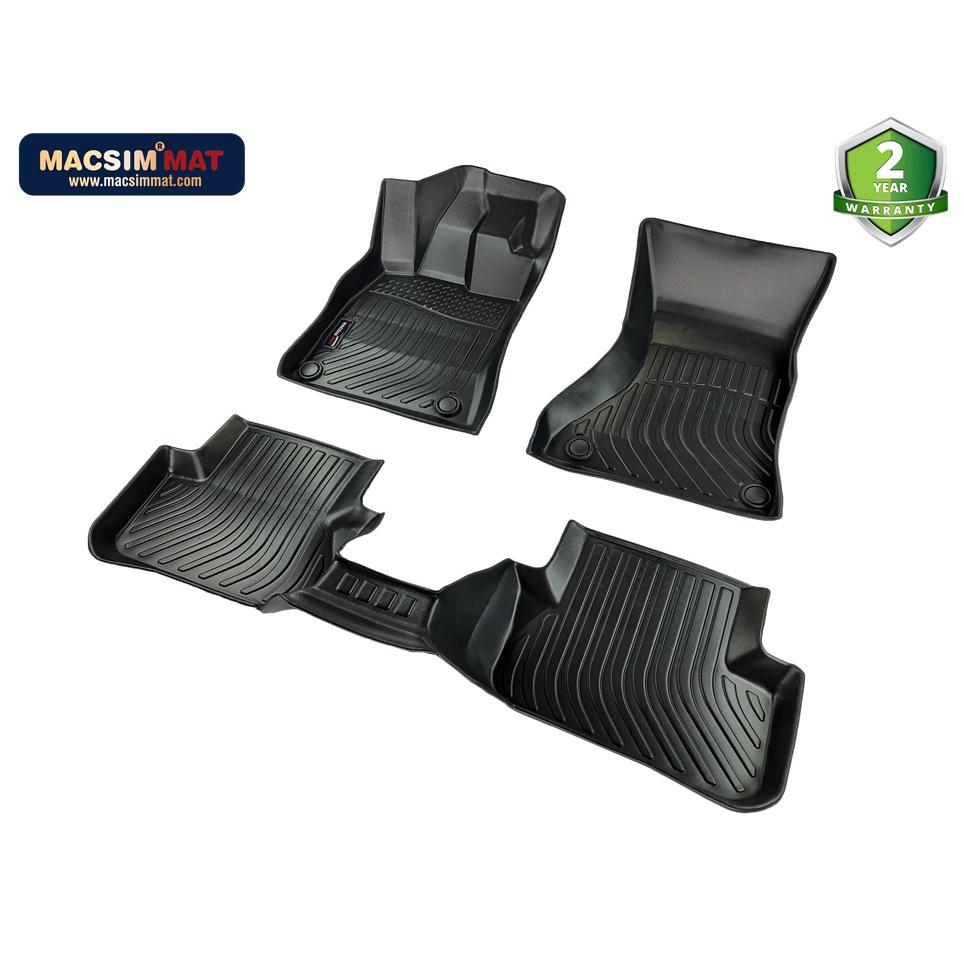 Hình ảnh Thảm lót sàn xe ô tô Audi A4 2009-2015 Nhãn hiệu Macsim chất liệu nhựa TPV cao cấp màu đen