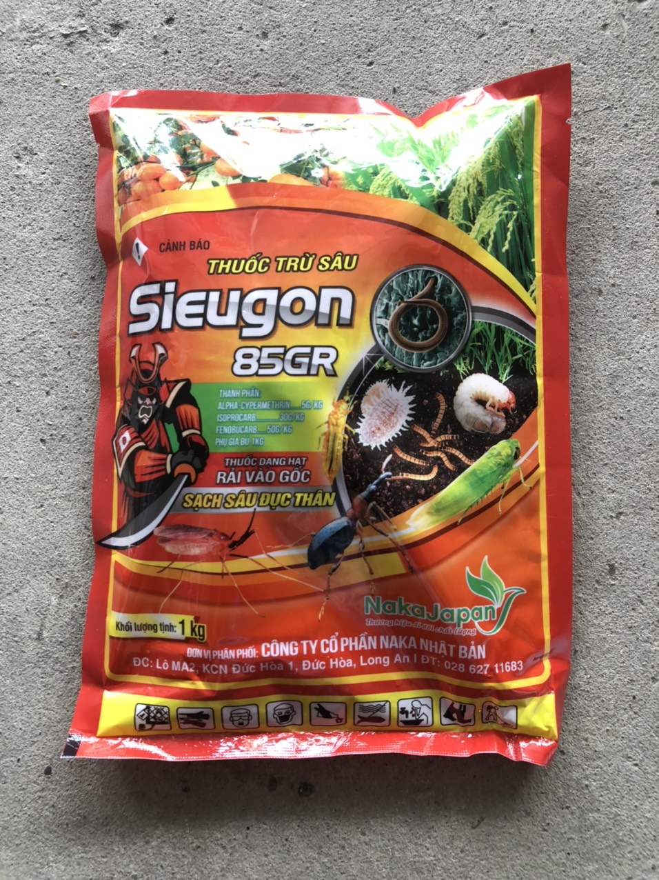 SIEUGON- Chuyên SÂU ĐỤC THÂN, TUYẾN TRÙNG 3 HOẠT CHẤT dạng rải gốc*1kg