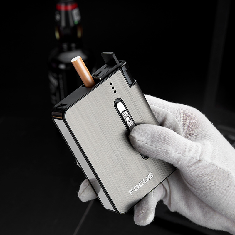 Hộp Đựng Thuốc 10 Điếu Focus YH026A Có Thể Lắp Bật Lửa