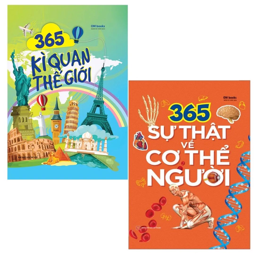 Combo sách: 365 Sự Thật Về Cơ Thể Người  + 365 Kì Quan Thế Giới