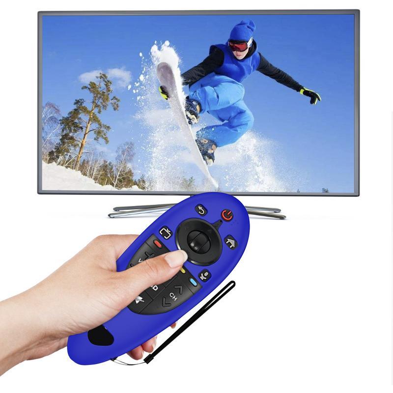 Che cho LG AN-MR500 AN-MR500G Bảo vệ Silicone 3D TV thông minh điều khiển điều khiển điều khiển từ xa với dây buộc linh hoạt MR500