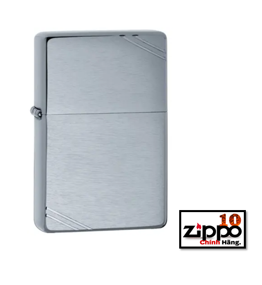 Bật lửa Zippo (nhám góc) Brushed Chrome Vintage with Slashes SKU: 230 - Chính hãng 100%