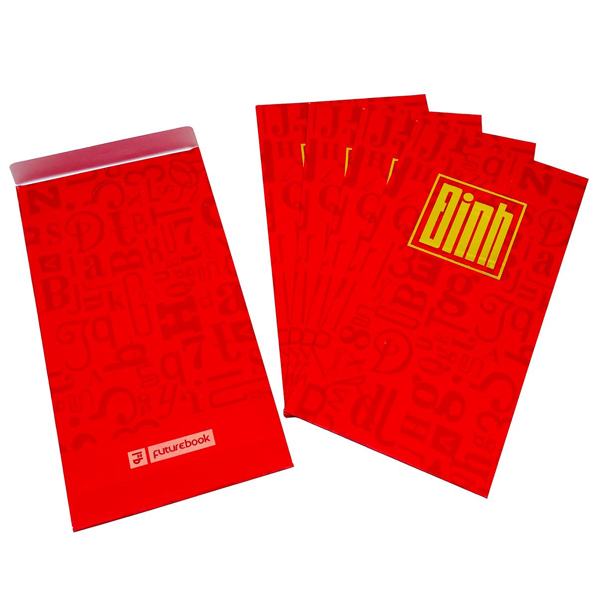 Bộ 5 Bao Lì Xì Tết Bính Ngọ 2026 - Futurebook L389 - Họ Đinh