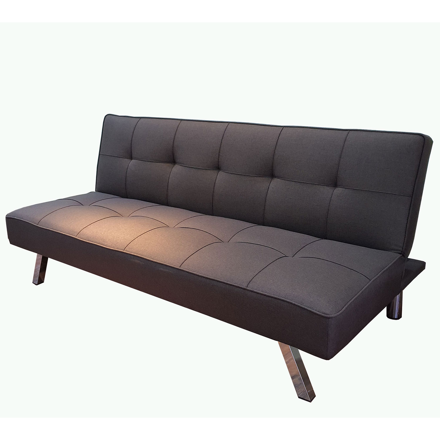 Sofa Bed Vải Bố Màu Nâu Sang Trọng_Chân Inox Chắc Chắn_Dài 1680 x 960