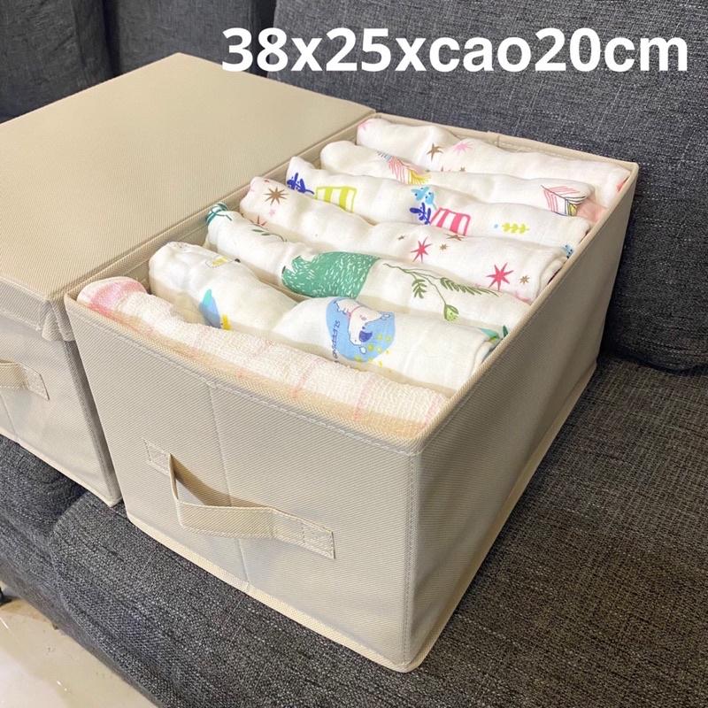 Hộp Đựng Quần Áo Chia Ngăn Tiện ích 38x25xcao20cm Phong Cách Nhật Bản