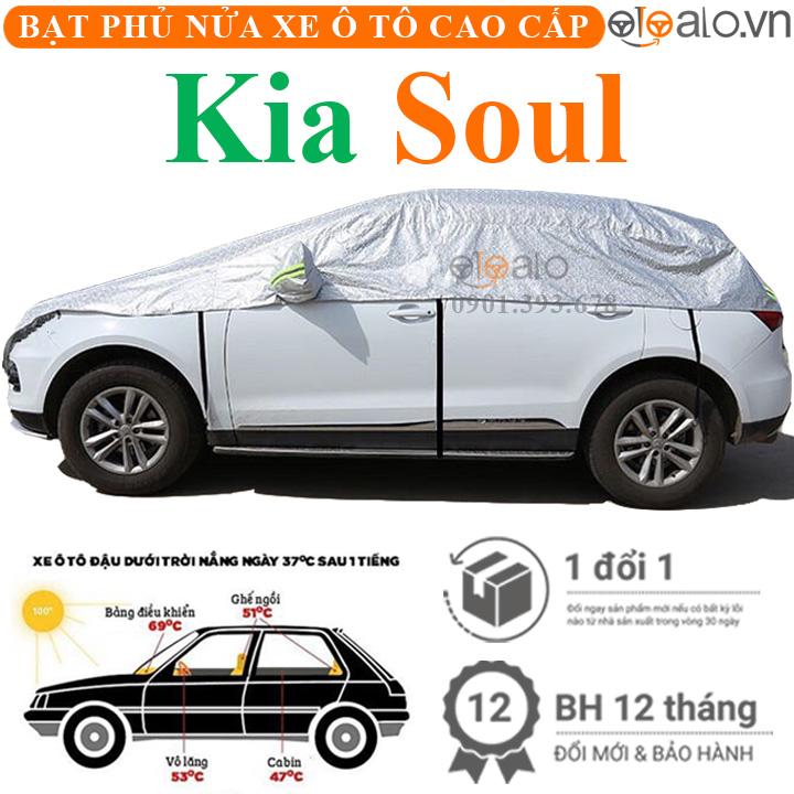 Bạt phủ nửa nóc xe Kia Soul vải dù 3 lớp