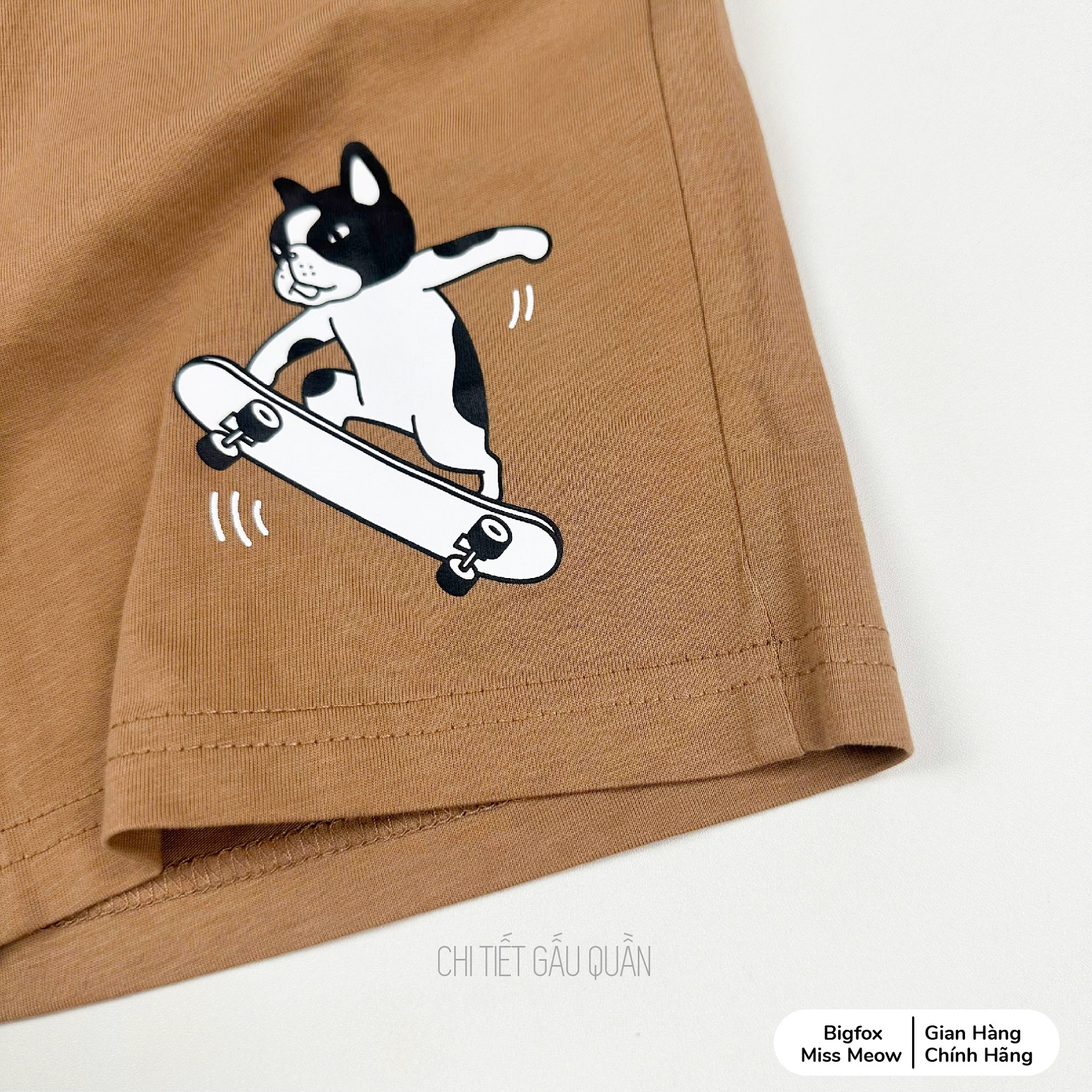 Bộ cộc tay mùa hè cho bé trai Bigfox Miss Meow chất cotton size đại 3,7,9,11 tuổi 30kg 40kg