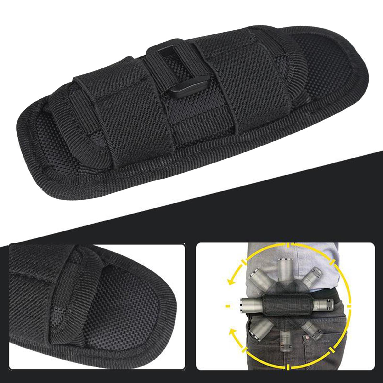 360° Rotating Flashlight Pouch Holster Holder Case Pouch with Belt Clip Duty