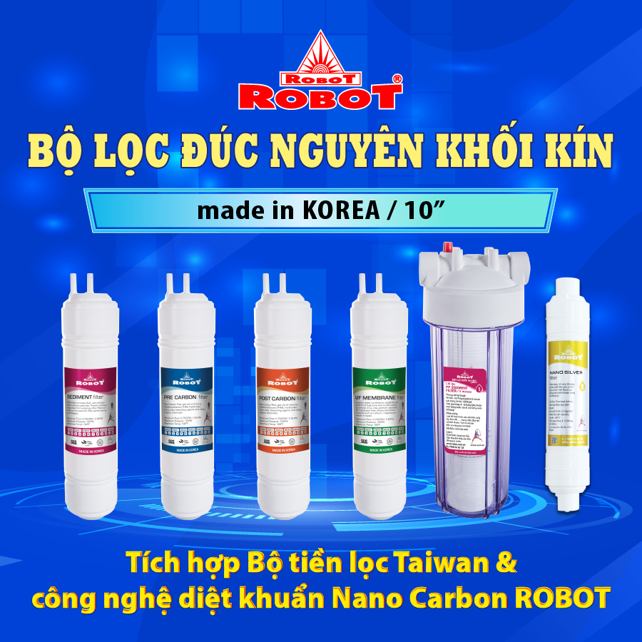 Máy Lọc Nước Điện Giải Ion Kiềm ROBOT UHC 6911 Chế Độ Nóng Lạnh Đứng Nhựa ABS - Hàng Chính Hãng