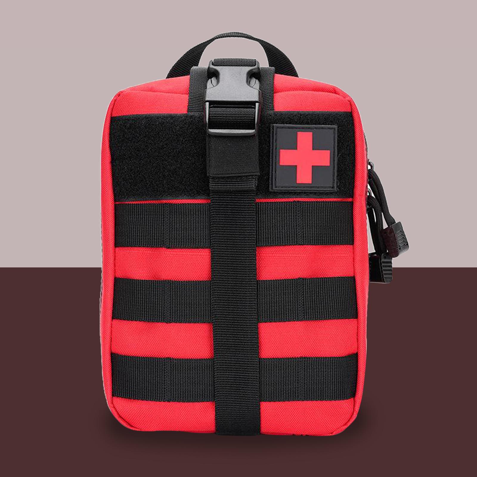 Tactical Bag First Aid Kit Outdoor Emergency Survival Pouch Red