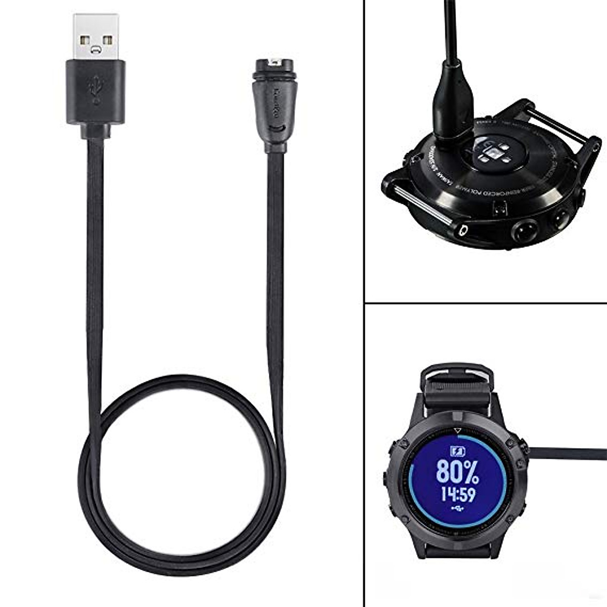 Cáp sạc thay thế cho các dòng đồng hồ Garmin Fenix 7, Fenix 6, Fenix 5, Forerunner 945, 935, 245, 45, 645, Instinct, Viviactive 3, Venu- Hàng Chính Hãng