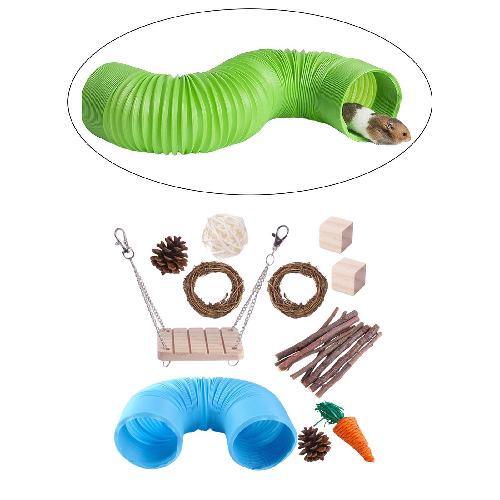 11x Hamster Chew Pets Toy Molar Toy Teeth Care for Guinea Pig Rat Rabbit Bird Hideout