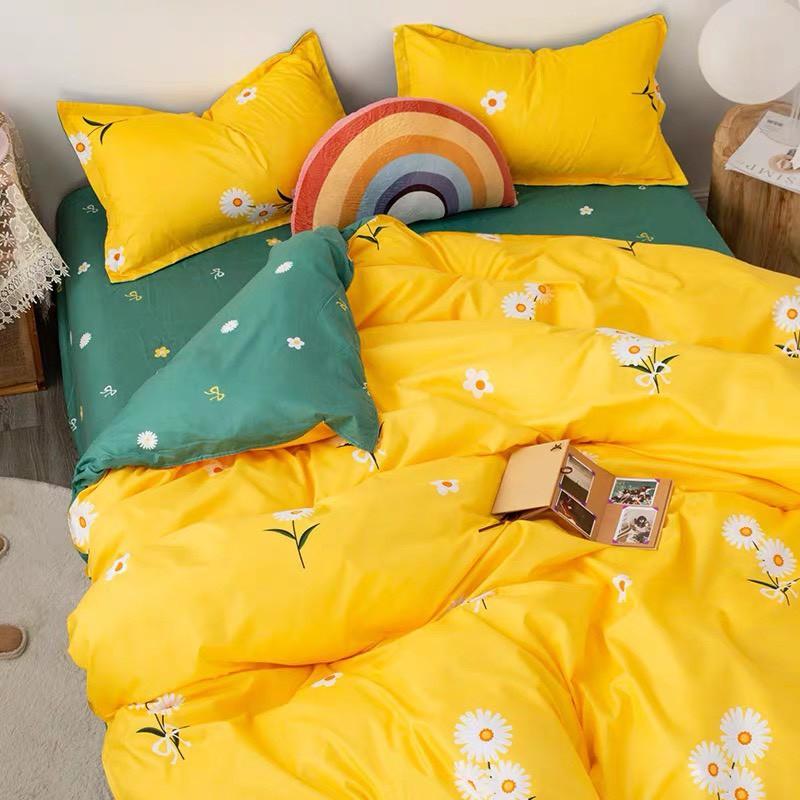 BỘ CHĂN GA GỐI POLY CÚC HỌA MI
