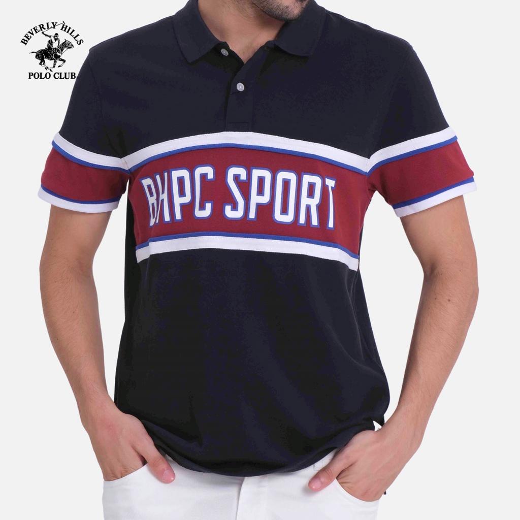 Áo polo ngắn tay Nam Beverly Hills Polo Club Regularfit 100% cotton Đen PMRSS20TL099