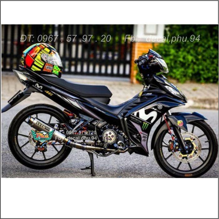 Tem Exciter 135 Movistar đen trắng