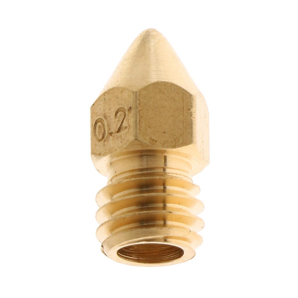 0.2mm Brass Nozzle for 1.75mm 3D Printer Head Hotend Extruder Accessories