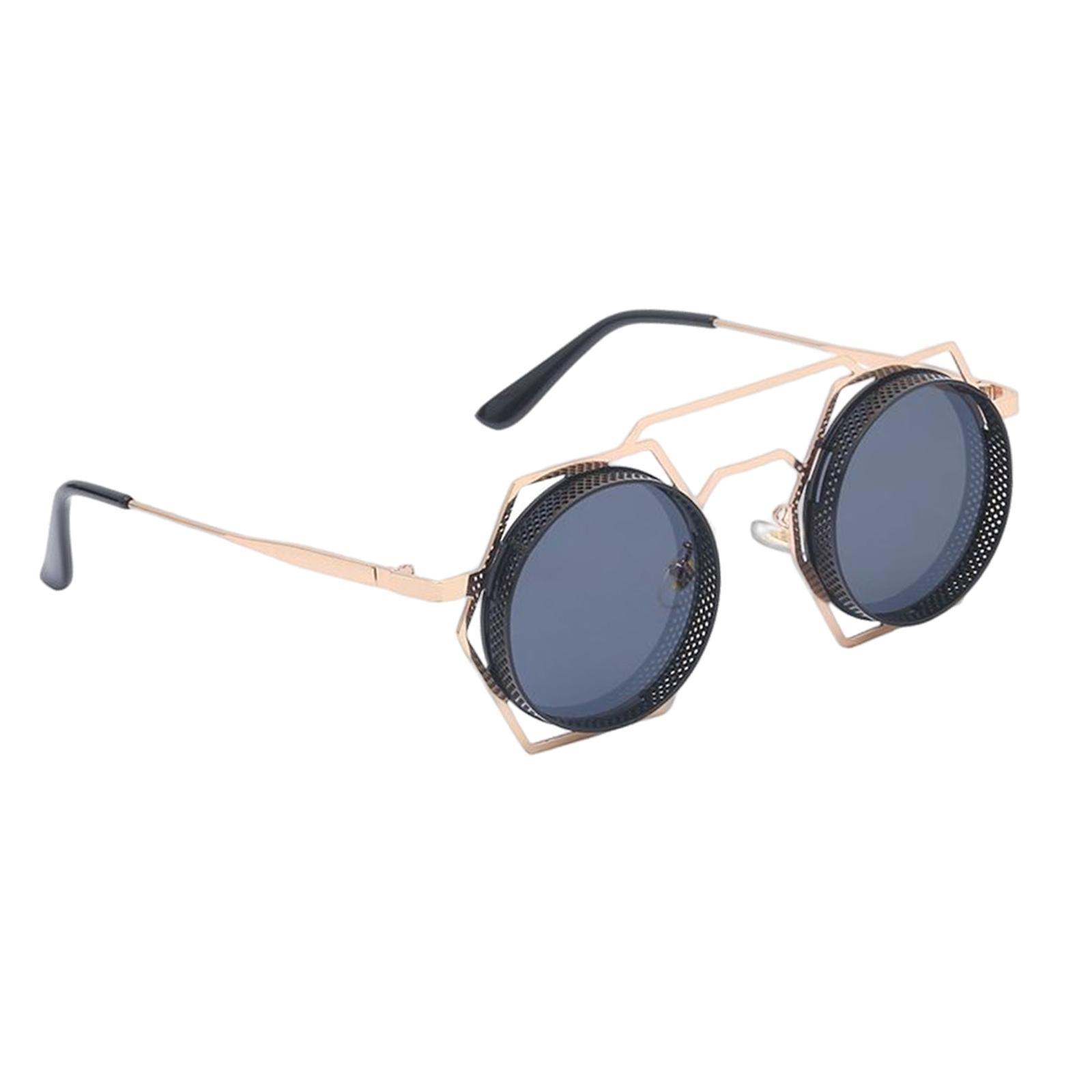 Retro Steampunk Sunglasses Fashion Vintage Round UV400 Shades