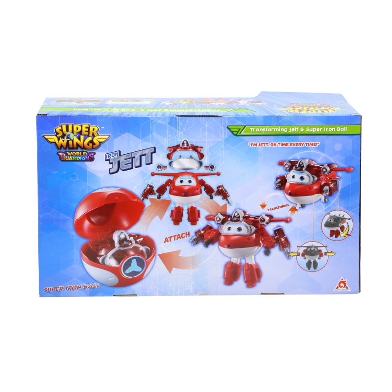 Đồ Chơi SUPERWINGS Robot Biến Hình Siêu Vệ Binh Jett Tia Chớp Và Quả Bóng Sức Mạnh Kim Loại YW760963