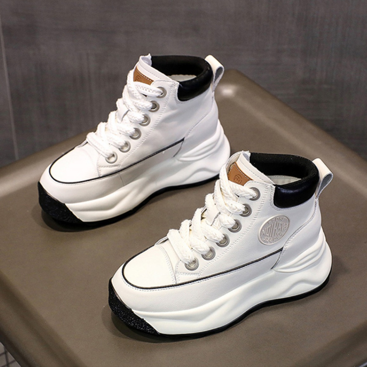 Giày Sneakers cổ cao đế xuồng 7CM PB675-4142