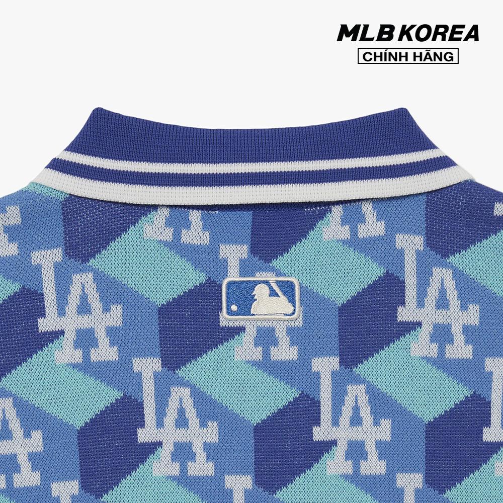 MLB - Áo polo unisex tay ngắn Cube Monogram All Over 3AKPM0533-07BLS