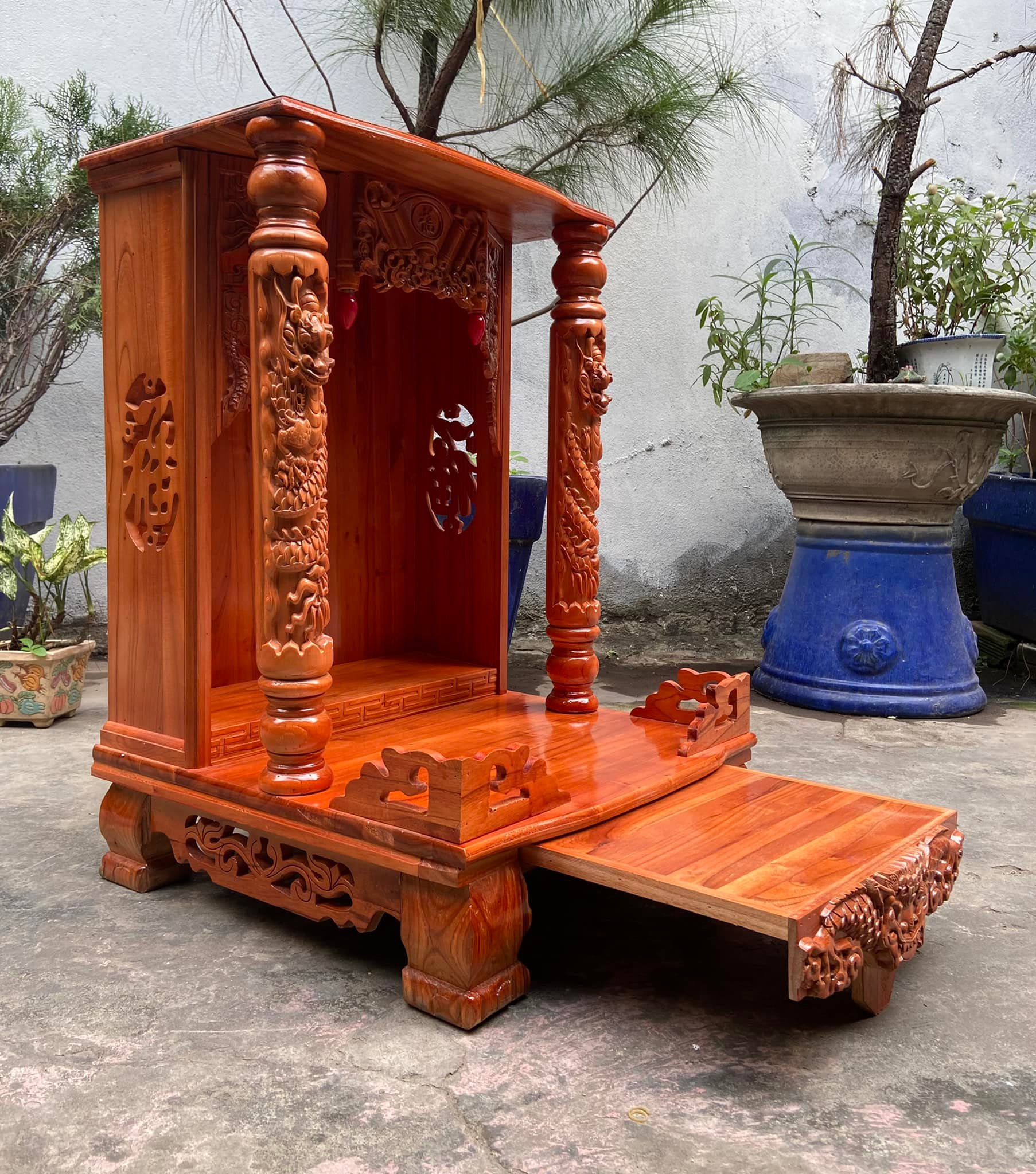 Bàn thờ thần tài ông địa 56 x 81cm, ngăn kéo lớn, có đôn