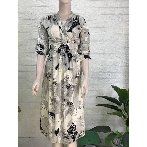 ĐẦM XÒE HỌA TIẾT CÔ GÁI CAO CẤP