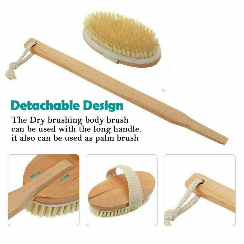 Cây Cọ Lưng Da Khô, Tẩy Da Chết Body, Bàn Chải Chà Lưng Da Khi Tắm Massage Body Cực Đã - Loại Tháo Rời AOE1027