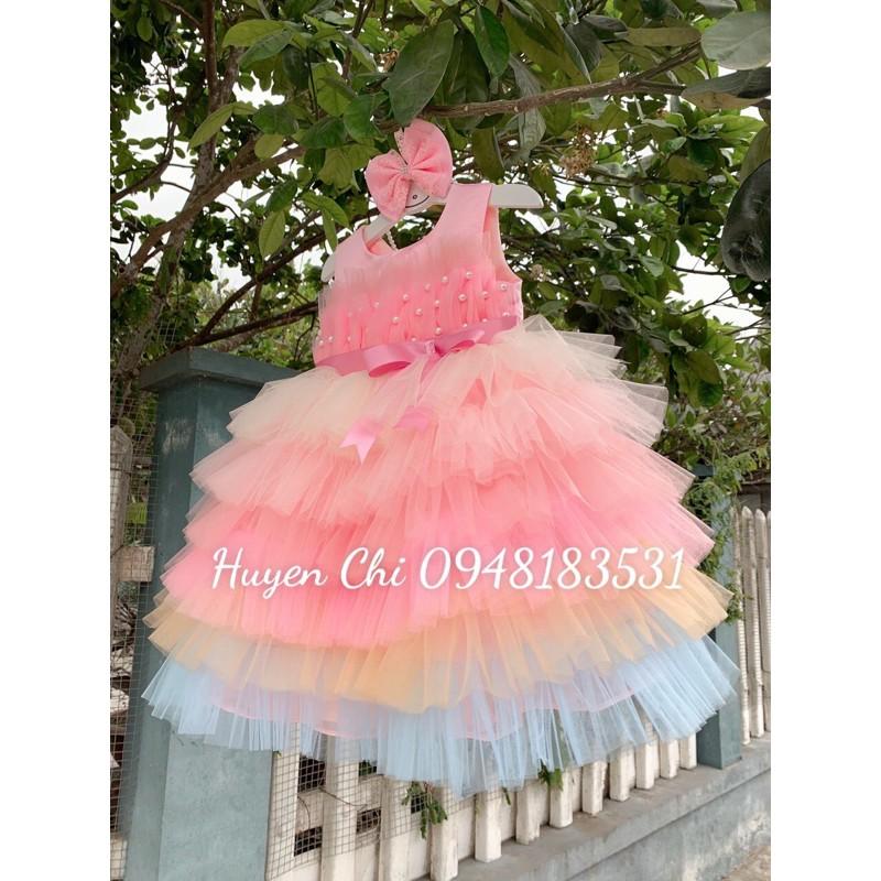 Váy cầu vồng - Nhiều màu,Size 1(8-10 kg)