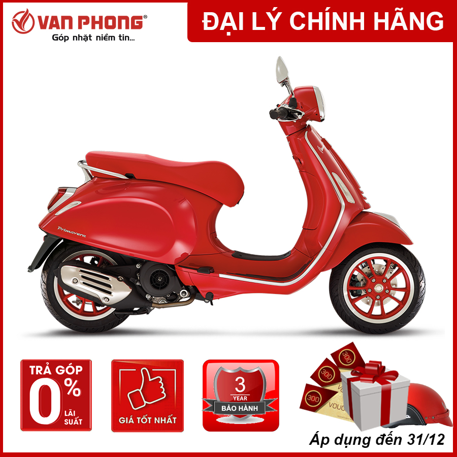 CHỈ GIAO TẠI HẢI PHÒNG - Xe máy Vespa PRIMAVERA RED 125 cc
