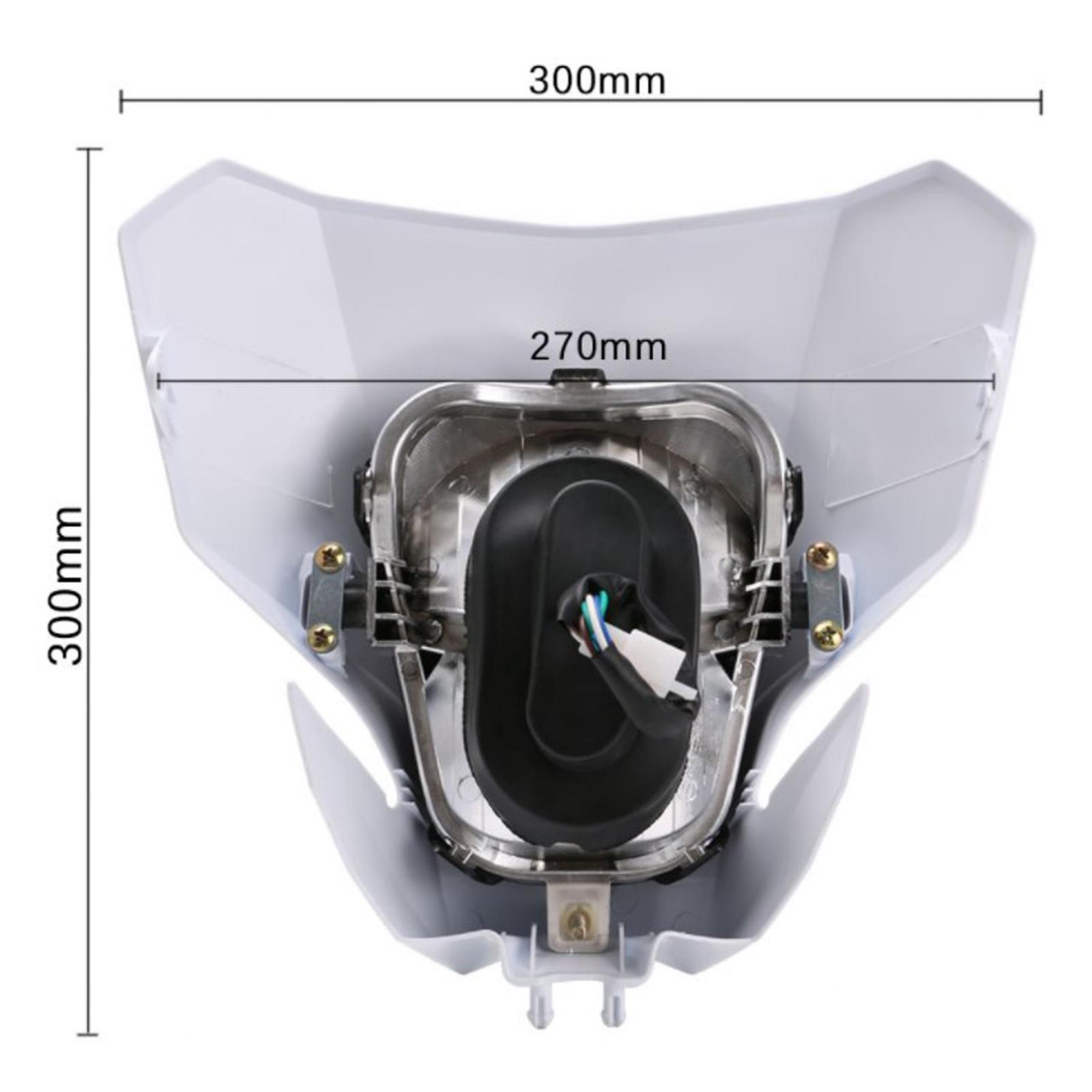 Plastic Motorcycle Headlight Fairing Head Lamp For Suzuki Motocross Black