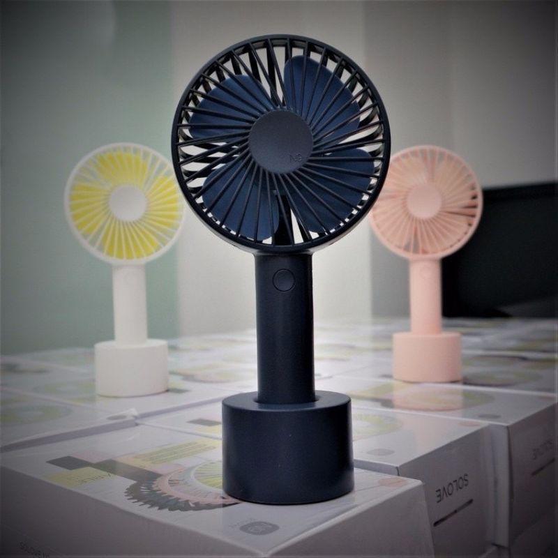 Quạt Mini Fan Có Pin Sạc Cầm Tay Tuỳ Chỉnh 3 Cấp Độ Siêu Mát Hàn Quốc (Nhiều Màu)