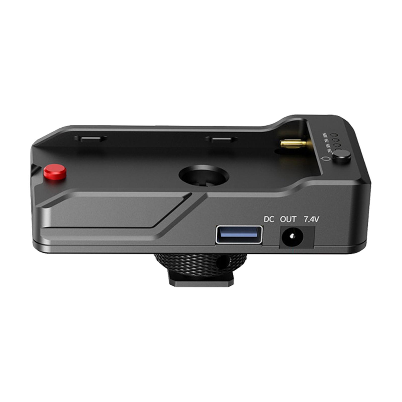 Metal NP F Battery Adapter Plate LED Battery Indicator Power Adapter Support