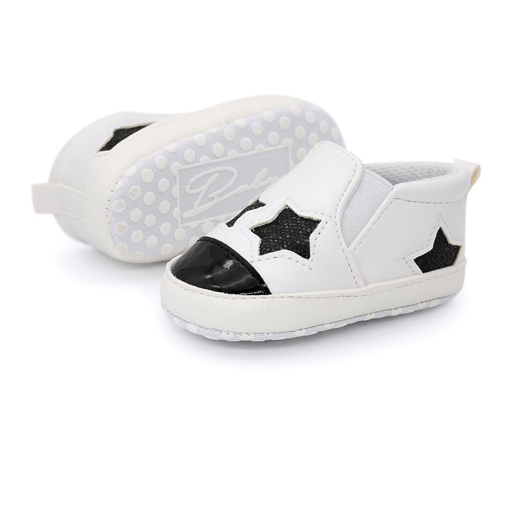 Baby Infant Baby Cute Stars Shoes Girl Soft Sole Sneaker Crib Shoes 0-18months