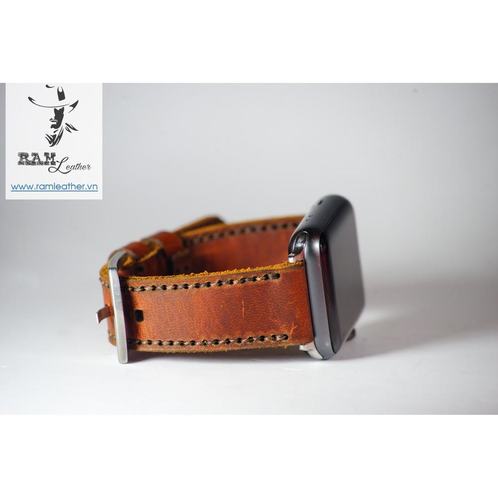 DÂY APPLE WATCH DA BÒ HANDMADE - RAM CLASSIC 1981