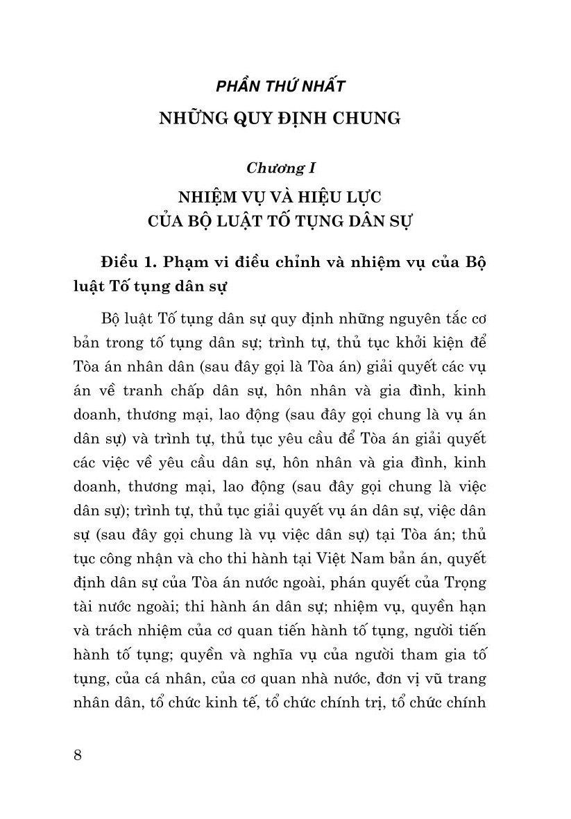 Bộ luật tố tụng dân sự ( bản in 2024)
