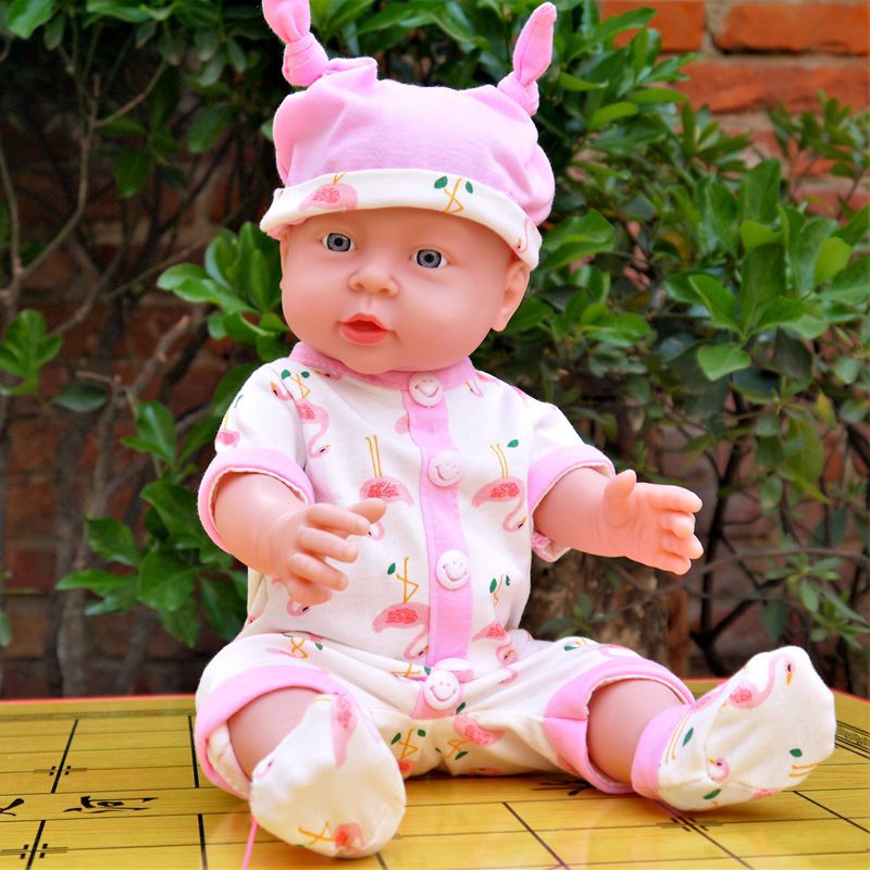 Búp Bê Mắt Nhắm Mở Silicon Trong Set Đồ Dễ Thương - Cao 41cm