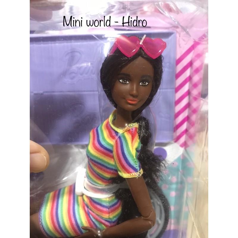 Búp bê Barbie da đen  ngồi xe lăn. Barbie Fashionistas Doll #166