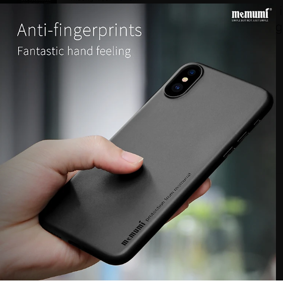 Ốp lưng Memumi siêu mỏng chống bám vân 0.3 mm cho iPhone X, Xs có gờ bảo vệ camera - Hàng nhập khẩu