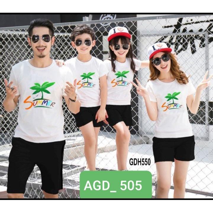 Áo thun in mẫu cây dừa summer- MÃ AGD 505