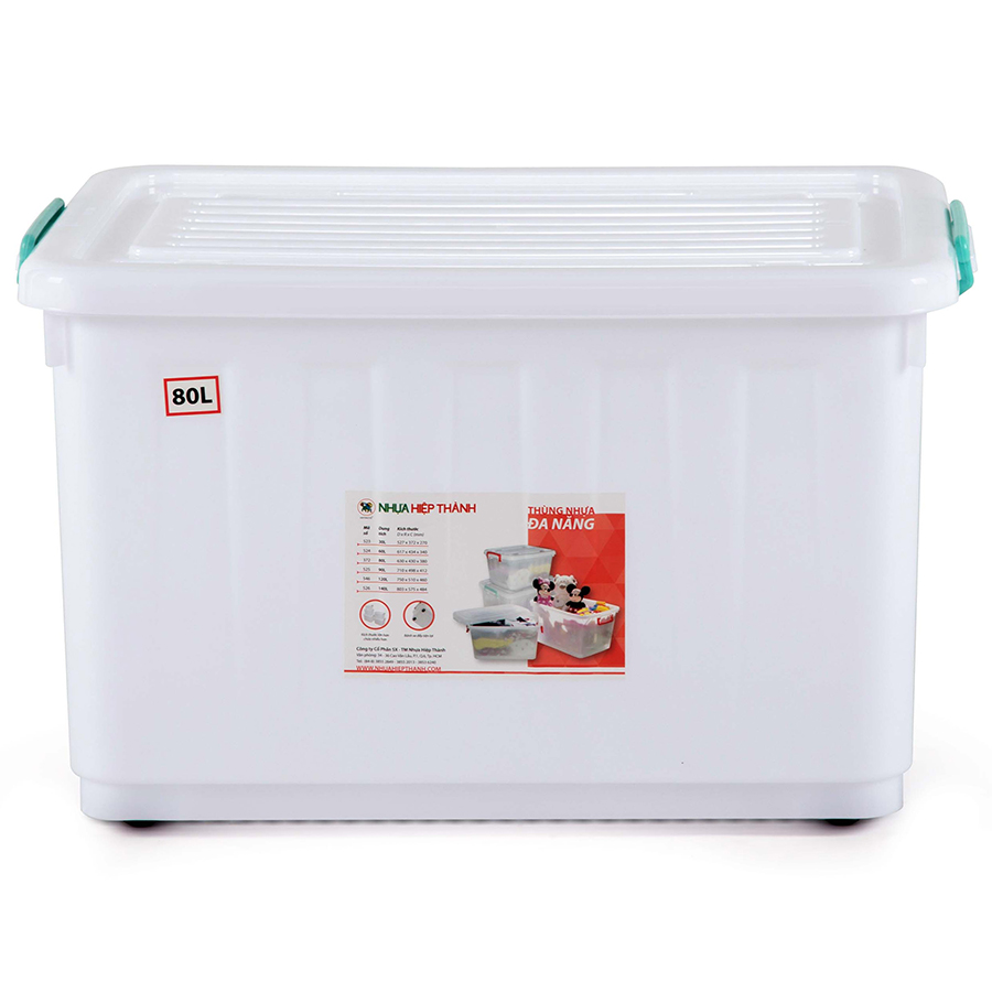 Combo 2 Thùng Nhựa Đa Năng Hiệp Thành 80L