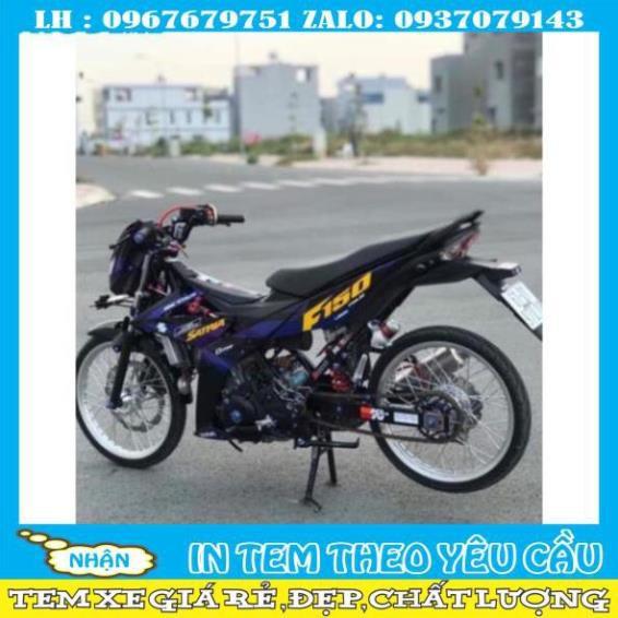 Tem rời xanh satria Fi xanh vàng đen