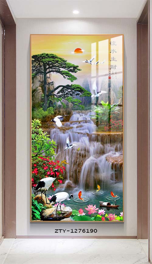 Tranh Đứng Tráng Gương-Tranh Treo Tường Phong Thủy