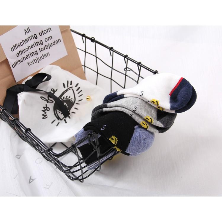 Set 05 đôi tất viền ngang cổ cao trẻ em